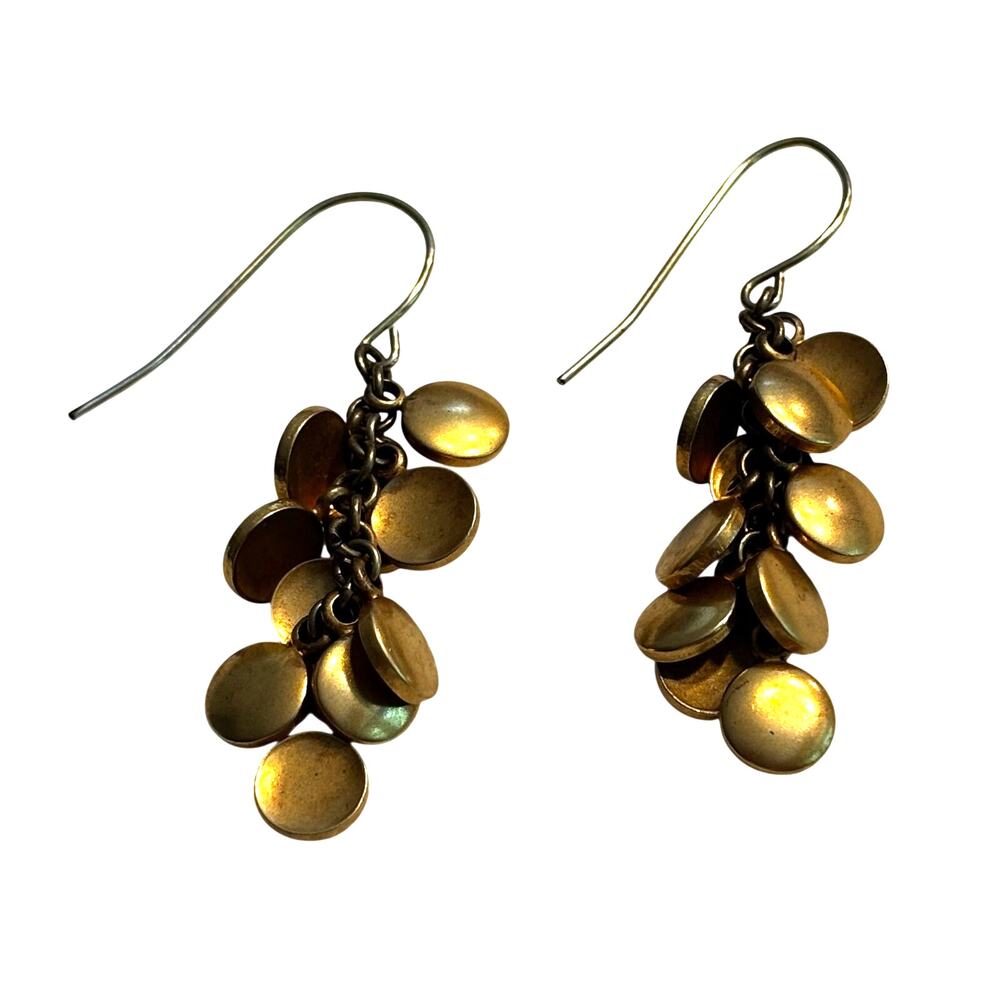 Pierced Earrings Boho casual gold beaded chain pierced wire drop & dangle chic